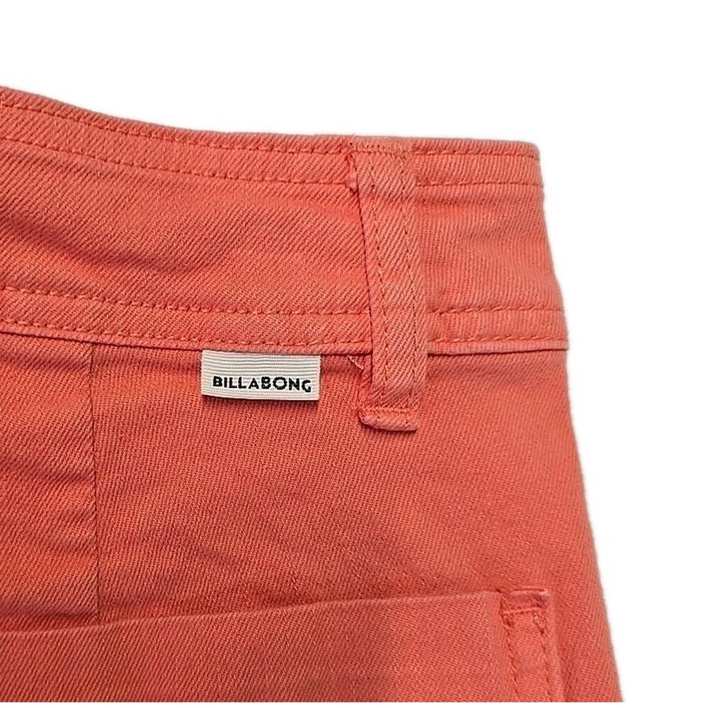 Billabong Free Fall Wide Leg High Waist Raw Hem Papaya Flare Jeans - size 26 - Picture 6 of 11